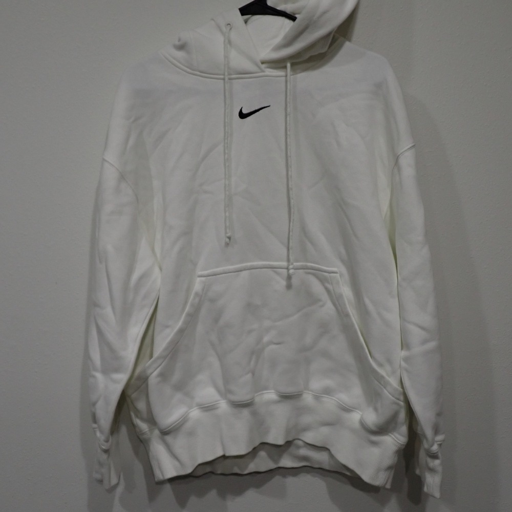 Nike Sportswear Phoenix Fleece Oversized Hoodie White center Swoosh Small